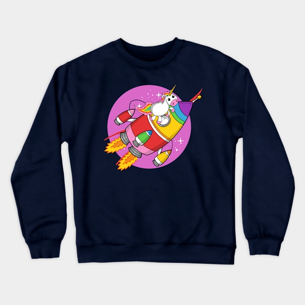 Uni to The Moon Crewneck Sweatshirt by rickyrickbob